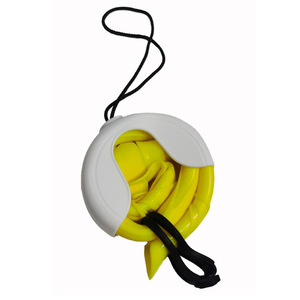 Snorkel plegable de silicona amarillo con estuche de transporte para equipo de buceo - Product Image 1