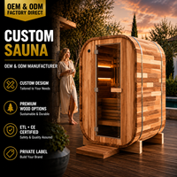 Sauna extérieur individuel en bois HG, en cèdre rouge et cèdre du Canada, compact, pour usage domestique