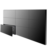 Écran vidéo LCD 55 pouces en promotion, mur d'images 2K, écran publicitaire à cadre ultra-fin 0,88 mm, haute définition pour salle de réunion