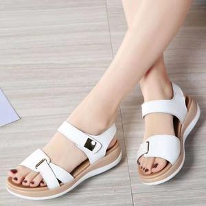 NEW Retro Latest Ladies Slippers Flat Dress Shoes Fashion Design New Model Wedge Women <b>Sandals</b> - Product Image 2
