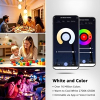 Ampoule LED Multicolore Tuya Smart Home RGBCW WiFi à Changement de Couleur Compatible avec les Haut-parleurs Intelligents B22 E26 E27 9W