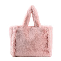 Automne et hiver mode grand sac fourre-tout en fausse fourrure pour femmes moelleux doux en peluche dame grands sacs à main petits sacs à bandoulière