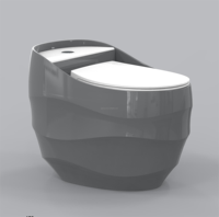 Conteneur 40ft Sanitaire Toilette en Gros Toilette Bleue avec Toilette Blanche Siège à Fermeture Douce Salle de Bain Oeuf Commode Bol
