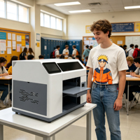 Imprimante numérique DTG pour t-shirts, scanner le code QR pour imprimer, idéale pour les adolescents et le DIY de vêtements