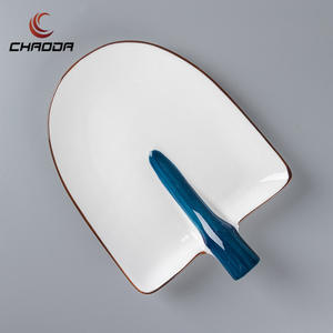<span class=keywords><strong>Assiette</strong></span> en porcelaine de luxe nordique de 10/12 pouces, en forme de pelle, à tête ronde, pour la restauration - Product Image 4