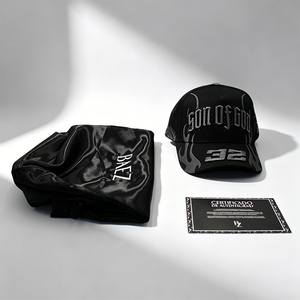 En stock Gorra de béisbol personalizada de 5 paneles con visera ancha de gamuza tipo camionero X CT con diamantes de imitación cromados Baez <span class=keywords><strong>Capsa</strong></span> - Product Image 6