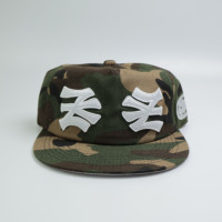 Gorra de 5 Paneles de Algodón Puro Verde con Visera Plana y Cierre a Presión, Logotipo Personalizado, Diseño Exclusivo de Hoja para Viajes al Aire Libre, Venta al Por Mayor