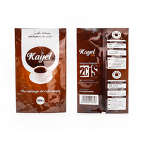 Gravure Impression Sécurité Kraft Papier Stand Pochette Refermable Ziplock Fond Plat Emballage Sac avec Valve Café Torréfié