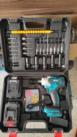 Clé à chocs électrique sans balais avec perceuse à percussion à chargeur lithium-ion