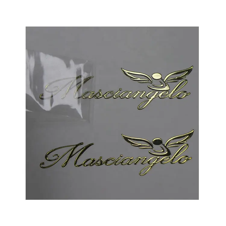 Custom Thin Metal No Background Glossy Silver Label Electroforming Embossed Logo Nickel Sticker