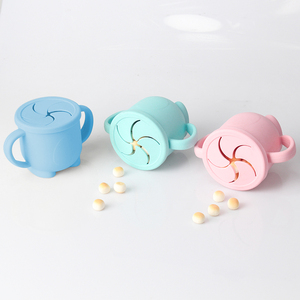 LFGB นำมาใช้ใหม่ Macaron สีซิลิโคนทารกขนมขบเคี้ยวถ้วยที่มีฝาปิด2 In 1<span class=keywords><strong>ขนม</strong></span>ขบเคี้ยวและเครื่องดื่มถ้วย - Product Image 1