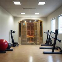 Sauna de Cedro Rojo Sólido para 4 Personas, Diseño Moderno Rio Grande, Bajo EMF, Infrarrojo Lejano, Vapor Seco, Terapia de Luz Roja, Ecológica, 9kw