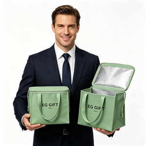 กระเป๋าเก็บความเย็นแบบพับได้สั่งทำขายส่ง ความจุขนาดใหญ่ สำหรับพกพาไปปิกนิกหรือช้อปปิ้ง - Product Image 4