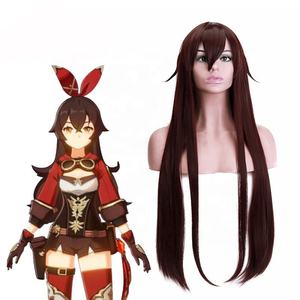 Juego de Anime Genshin Impact Diluc <span class=keywords><strong>Raiden</strong></span> <span class=keywords><strong>Shogun</strong></span> <span class=keywords><strong>Hu</strong></span> <span class=keywords><strong>Tao</strong></span>, peluca de simulación de Cosplay, accesorios para hombres y mujeres, regalo de Halloween - Product Image 2