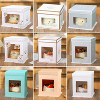 Cajas para Pasteles de Panadería con Ventana Alta, de Papel Reciclado, con Laminado Mate y Grabado en Relieve, Muy Populares