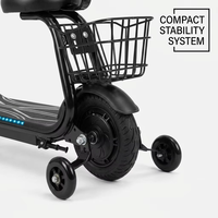 Trottinette électrique avec pneus de 8 pouces, moteur sans balais, batterie au lithium, capacité de 150 kg, plateau antidérapant, roues d'apprentissage amovibles