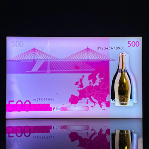 <b>Led</b> <b>Lighted</b> Euro Note Wine Stand Rectangle Shape Party Prop Champagne Rack <b>Bar</b> KTV Decor Charging Equipment - Product Image 3