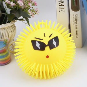 Bóng Phồng Mặt Nhấp Nháy Tpr 9 Inch Đồ Chơi Bóng Bóp Bóng Nảy Có Gai Phát Sáng Nhím - Product Image 2