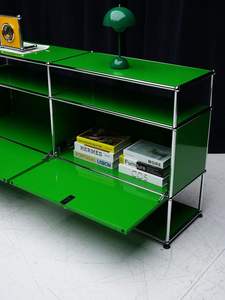 Modernes Luxus-TV-Möbel aus Edelstahl, Minimalistisches Schwebendes TV-Lowboard, Modulares Aufbewahrungssideboard, Verstellbares Wohnzimmer-Sideboard - Product Image 3