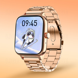 LIGE New Bluetooth Call Smart Watch Women 1.69 Inch Full Touch Sport Fitness Watch Heart Rate Waterproof Men Smartwatch Ladies