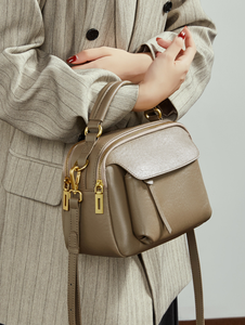 Sac fourre-tout décontracté en faux daim taupe, sac à bandoulière, sac à main zippé, sac sous le bras pour les trajets quotidiens - Product Image 3