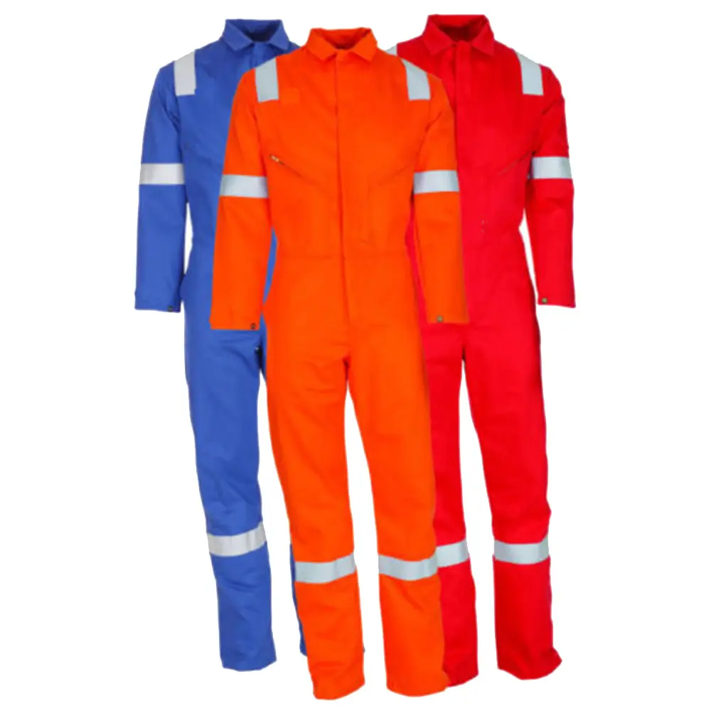 Coverall Seragam Kerja Katun Poliester Pakaian Keselamatan untuk Pria Ukuran Warna Logo Pabean Kualitas Tinggi