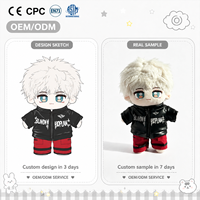 Vêtements de poupée personnalisés de 20 cm, vente en gros, OEM/ODM pour tenues de poupées BJD en coton