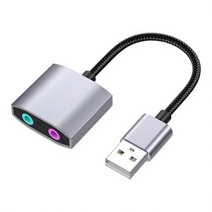 การ์ดเสียงภายนอก Mindpure USB ช่องเสียบหูฟังและไมโครโฟนแบบคู่ขนาด 3.5 มม. อะแดปเตอร์เสียง USB อลูมิเนียมอัลลอย สำหรับพีซี แล็ปท็อป และเล่นเกม - Product Image 1