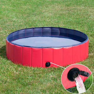Sunshine Oversize Large Round 120x30cm PVC Plastic Portable Foldable <strong>Dog</strong> <strong>Paddling</strong> <strong>Pool</strong> Outdoor Use - Product Image 1