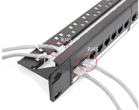 Panel Patch Cat6 Tanpa Pelindung Berkualitas Tinggi Harga Pabrik 24 Port Kosong dan Panel Patch Jaringan RJ45 Terisi Penuh