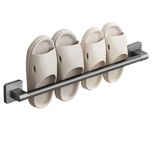 Support mural Zhenhui pour pantoufles de salle de bain, avec ventouse de 55 mm, solution de rangement pour porte de toilettes, en aluminium - Product Image 2