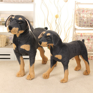 Hete Aanbieding Dobermann Zachte Puppy Pluche Speelgoed Schattig Hond Knuffeldier PP Katoen Superzacht Pluche voor Stressverlichting Bruiloften Wasbaar - Product Image 3