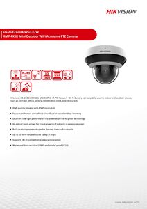 Hik Original DS-2DE2A404IWG1-E 4MP 4x Zoom PTZ DarkFighter AcuSense Caméra IP PoE Audio 2 voies Haut-parleur MIC intégré Réseau PoE - Product Image 5