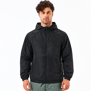 Chaqueta de Motociclista Formal para Hombre, Talla Grande, de Lona Delgada, con Capucha, Resistente al Viento, Impermeable y Transpirable, para Senderismo al Aire Libre - Product Image 1