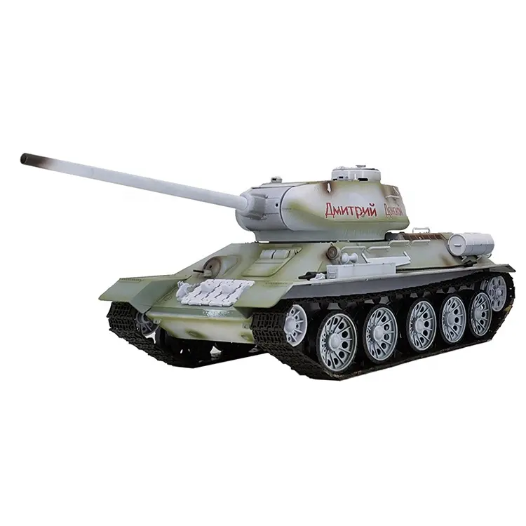 Coolbank 1/16 União Soviética T-34/85 Tanque de Batalha RC Russo 2.4G Militar BB Fogo Som Rádio Controle Remoto modelo de tanque