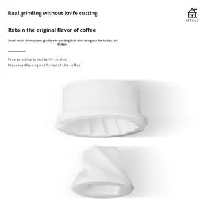 External Adjustable Electric Coffee <strong>Grinder</strong> Ceramic Burr Stainless Steel Housing Fully Automatic Coffee Bean Powder Grinding - Product Image 4