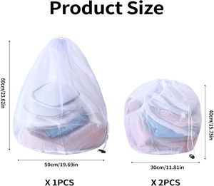 Bolsa de Lavandería de Malla de un Solo Nivel con Logotipo Personalizado, Bolsa de Lavado Cuadrada de Poliéster para Limpieza Personalizada de Ropa, Ropa Interior y Uso en el Baño - Product Image 2