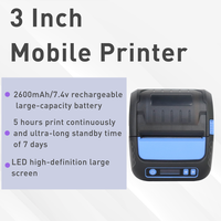 Printer kuitansi kode batang termal ponsel 3 inci mesin Printer Mini 80mm Printer saku genggam portabel produsen POS