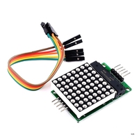MAX7219 modul kontrol matriks titik, modul tampilan tabung Digital CIP tunggal 4 titik matriks terintegrasi LED negatif