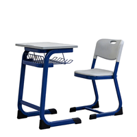 Ensemble Chaise et Bureau d'Étude en Bois Réglable à Cadre en C Robuste pour Étudiants – Mobilier Confortable pour Salle de Classe et Chambre à Coucher