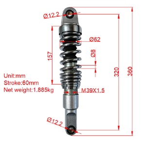 Chất Lượng Cao Nhiệm Vụ Nặng Nề Cg125 Thủy Lực Nhôm Sắt Phía Sau Sốc Hấp Thụ Preload Có Thể Điều Chỉnh Hệ Thống Treo Van Điều Tiết Cho Xe Máy - Product Image 2