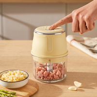 Draagbare USB elektrische voedselhakker, mini groente-, knoflook- en vleesmolen, keuken gadget voor thuis en onderweg