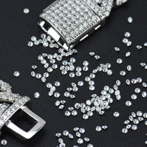 Diamantprüfer-geprüfter synthetischer, hitzebehandelter, runder Brillantschliff-Labor-Moissanit-Diamant für Iced-Out-Schmuck & Uhren - Product Image 4