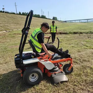 Tondeuse à gazon à châssis en acier robuste pour voiture à essence Tondeuse à gazon à essence de 48 pouces à virage zéro