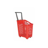 Panier à main en plastique coloré YOUBANG avec une capacité de 35 L, écologique et durable pour les courses au supermarché et la vente au détail d'épicerie