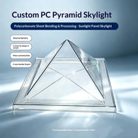 Couverture de puits de lumière pyramidale transparente en feuille de polycarbonate PC, panneau solaire personnalisable, origine Foshan