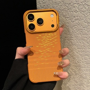 เคสโทรศัพท์แม่เหล็กเนื้อคาร์บอนไฟเบอร์สุดหรูสำหรับ iPhone 17 14 15 16 Pro Max 17 Air รองรับการชาร์จไร้สาย  วัสดุ PC แข็ง ป้องกันแรงกระแทก - Product Image 3