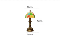Penjualan Panas 1:12 Model Miniatur Rumah Boneka Lampu Meja Vintage