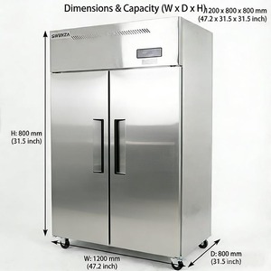 Frigorifero/Congelatore SWENZA Personalizzato in Acciaio Inox a <span class=keywords><strong>Doppia</strong></span> <span class=keywords><strong>Porta</strong></span> per Casa, Hotel e Cucine Commerciali - Product Image 2