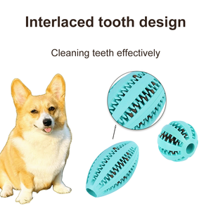 Boule de nourriture pour chien en caoutchouc Durable de vendeur chaud avec des cordes boules de mâcher de chien interactives pour des jouets de nettoyage de dents d'animal familier durables - Product Image 5